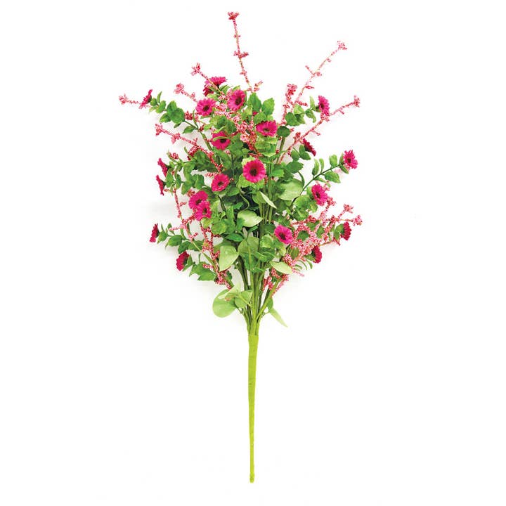 Petit buisson à marguerites et bruyères fuchsia, 22 po pour la vente par CWI Gifts