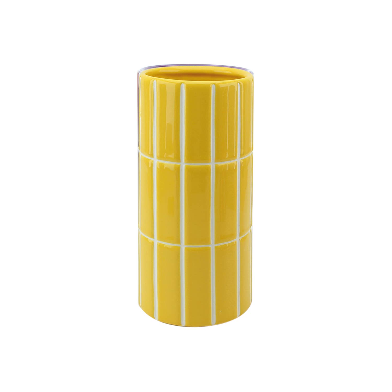 Opjet Paris - Wholesale Vase - Yellow tile vase D10.5 H23cm