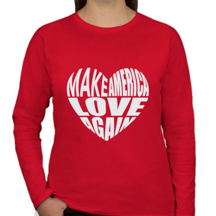 Make America Love Again Red Shirt for Women - Long Sleeve for wholesale by Towdah