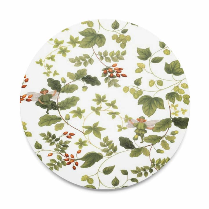 Boself Offwhite/Groen Ronde Pannenonderzetter voor wholesale door Arvidssons Textil