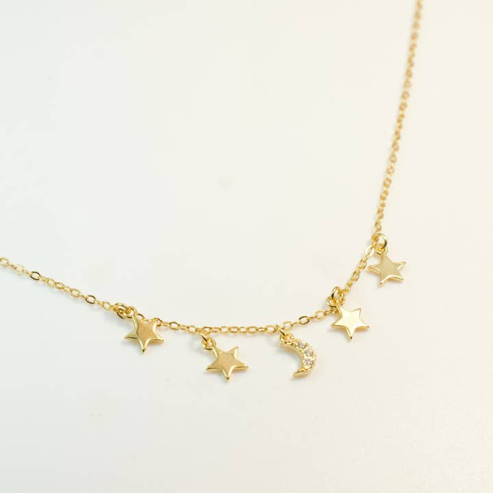 Guld Moon Stjerne Choker for engroshandel på Faire