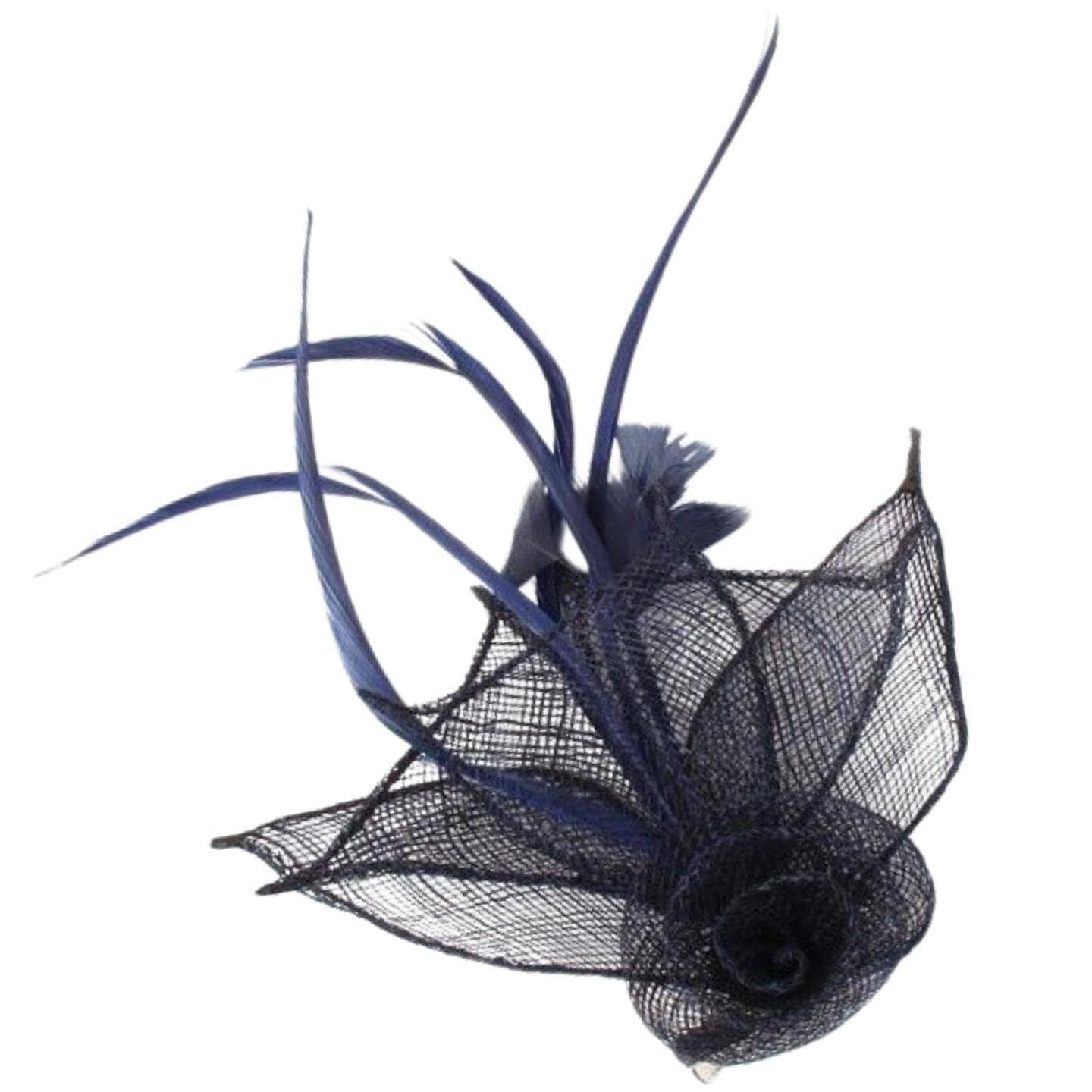 Topkids Accessories - Wholesale Fascinator Hat - Women's - Rose Flower Hair Clip Fascinator Hair Clip Fascinators Hair Clips Sinamay Brooch Pin & Beak Clip Hair Clip Suitable For Girls, Women, Ladies0