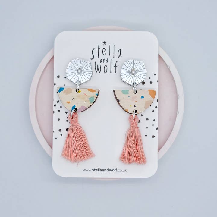 terrazzo tofsörhängen för wholesale av Stella and Wolf