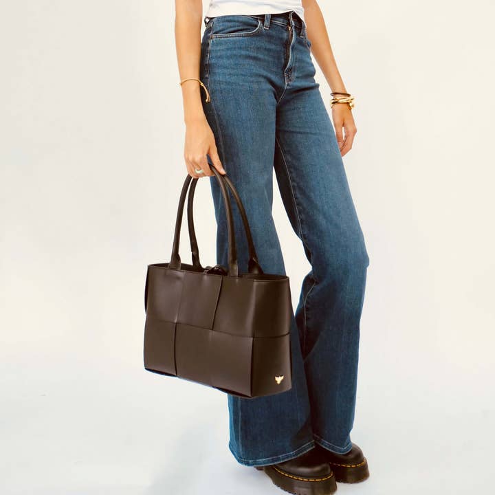 Apatchy London - Wholesale Tote Bag - Women's - The Tori Stone Leather Tote