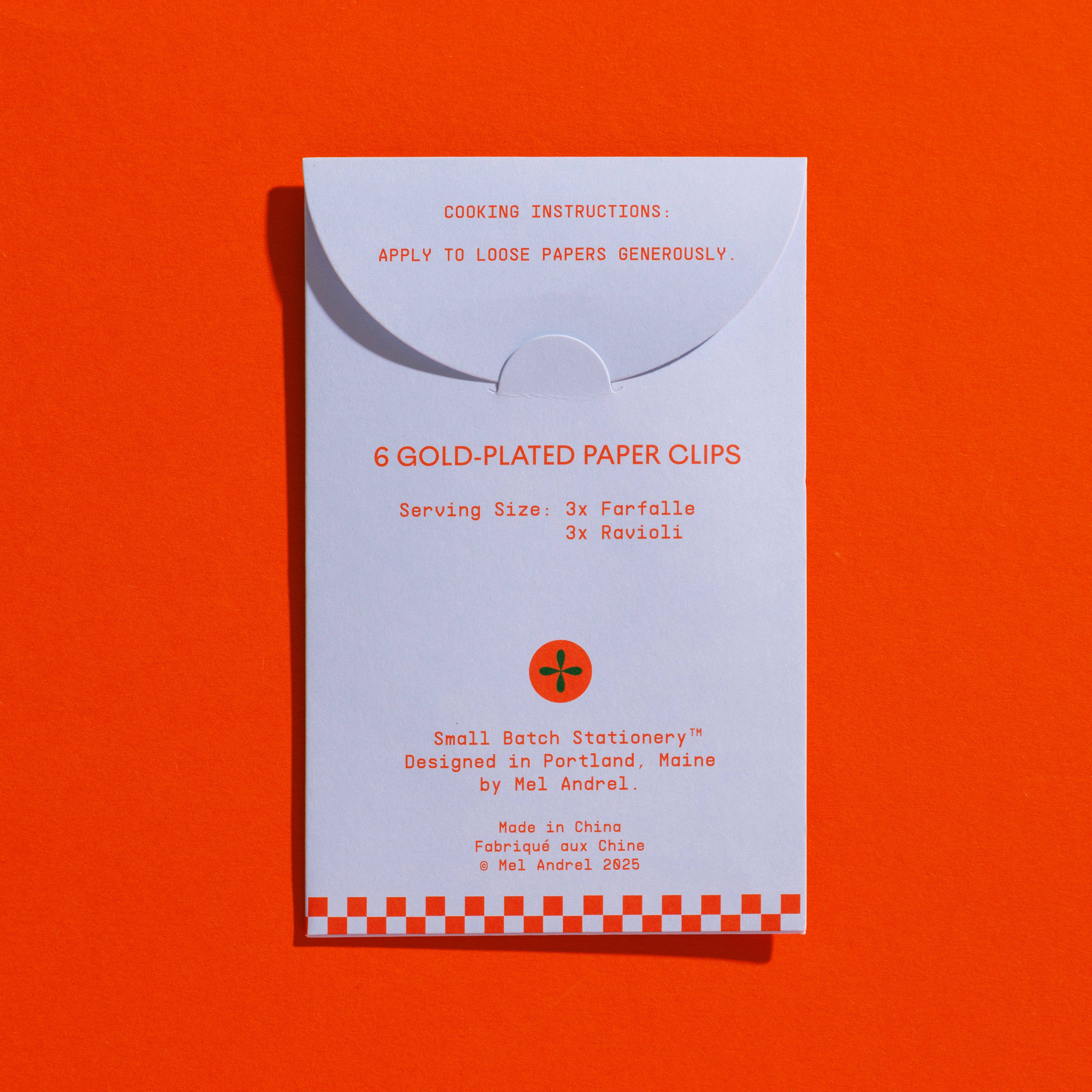 Mel Andrel – Engroshandel Papirclips – Pasta Papirclips - Ravioli + Farfalle2