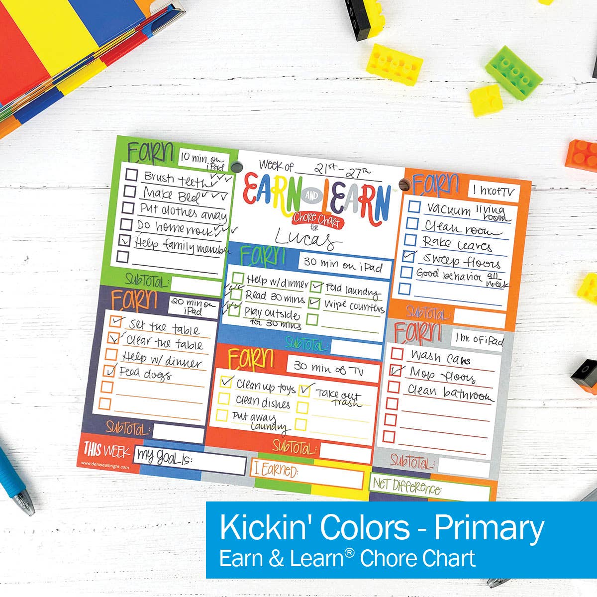 Denise Albright® - Wholesale Planner - Earn & Learn® Kids Chore Chart | Open Stock15