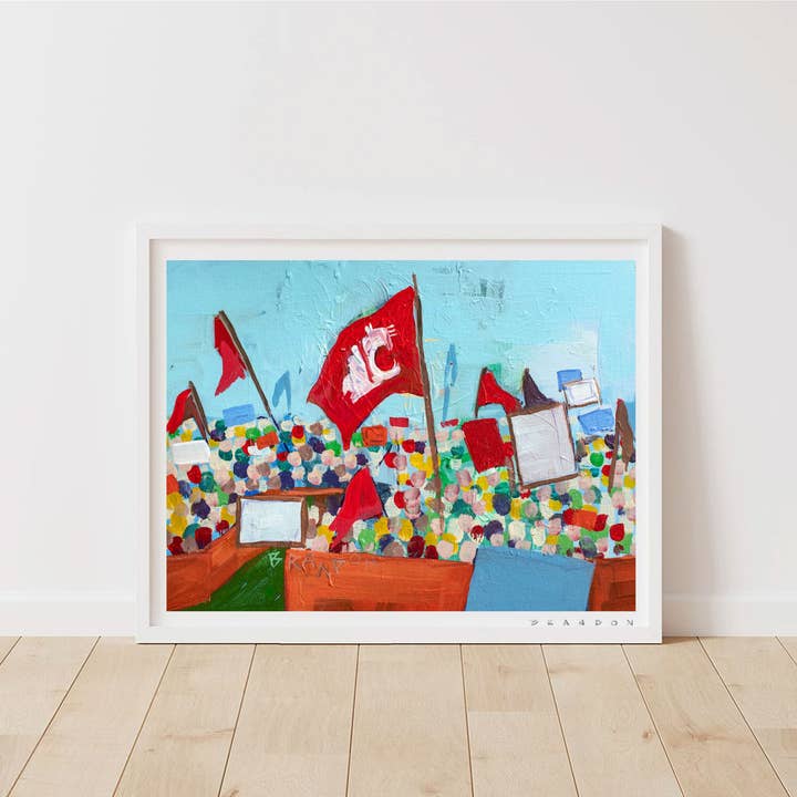 Washington State "The Flag at Every Gameday" by Brandon Thomas | WSU Cougars Archival-Quality Giclee Print and other Purchase Wholesale made in washington state. Free Returns & Net 60 Terms on Faire trending on Faire.