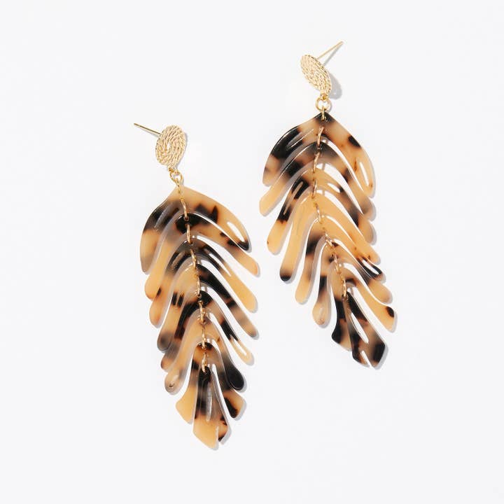 Saharas Essentials - Vendita all'ingrosso Orecchini pendenti - Orecchini appariscenti, Orecchini Art Déco, Orecchini pendenti, Orecchini boho, Orecchini a foglia, Orecchini a foglia d'oro, Placcati in oro 18K