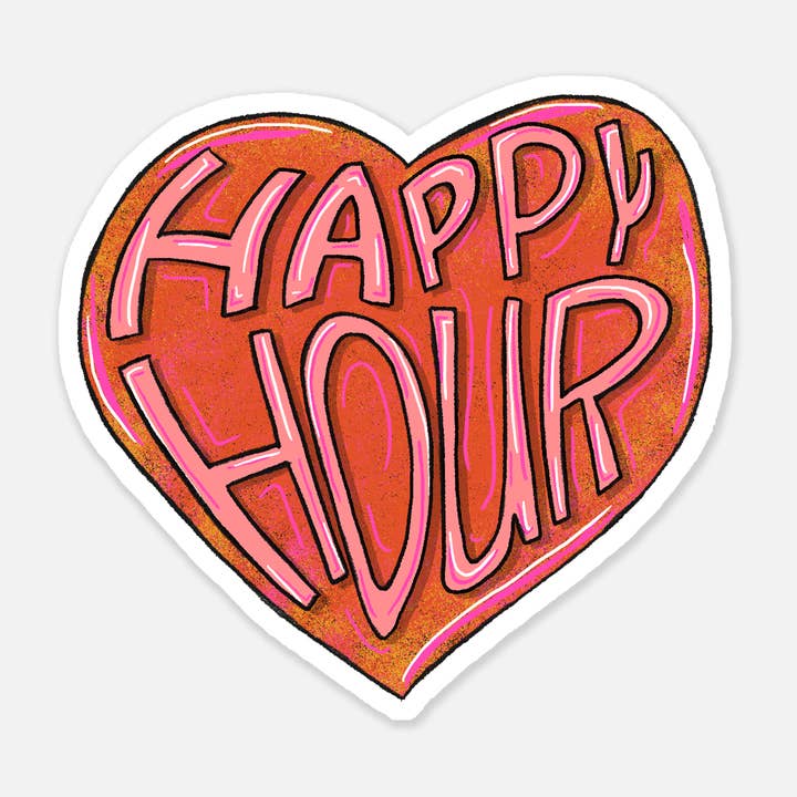 Happy Hour-Aufkleber für den Großhandel von Ginger & Lime Print Shop