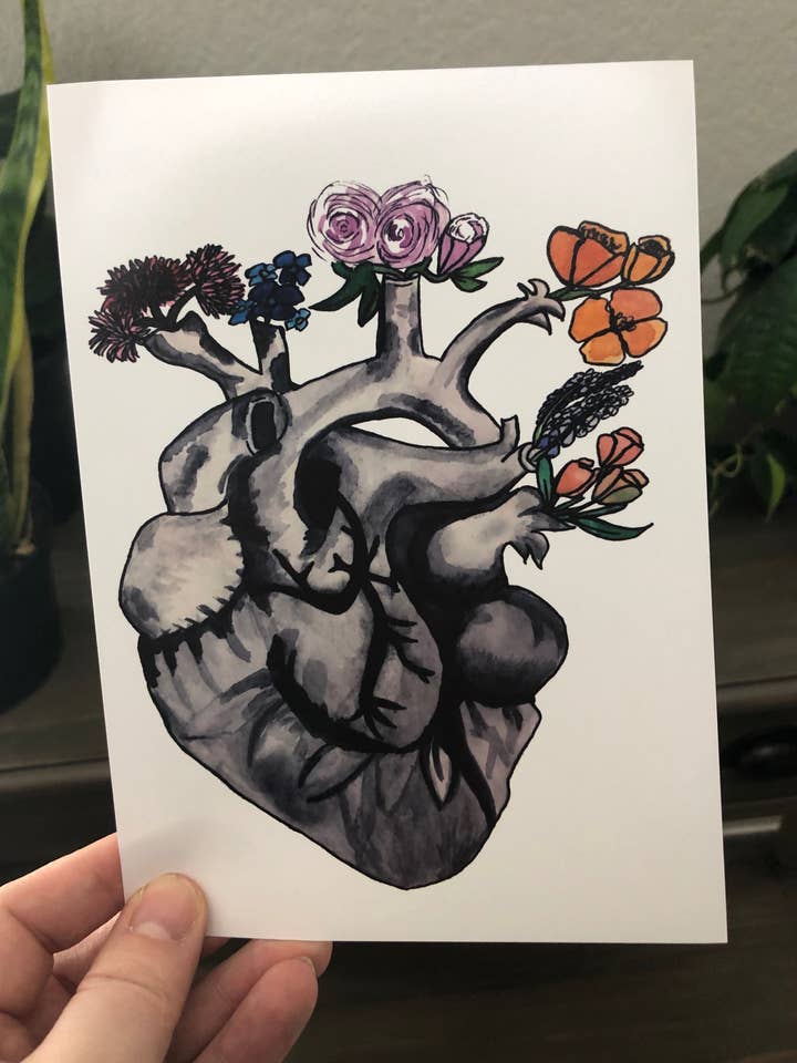 Cœur en fleurs pour la vente par Theresa Haddow