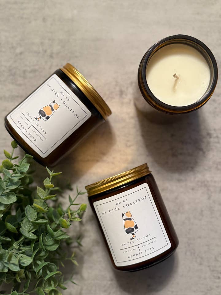 Vela de soja 100% de 8 onças My Girl Lollipop por atacado de Bahati Pets