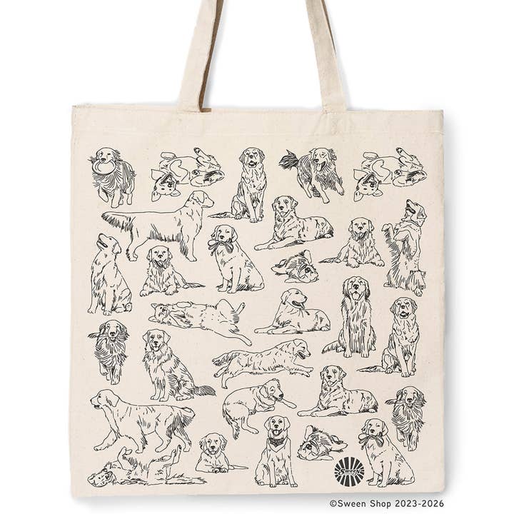Golden Retriever Canvas Tote Bag Pet Dog Gift Summer Beach for wholesale by Sween Shop