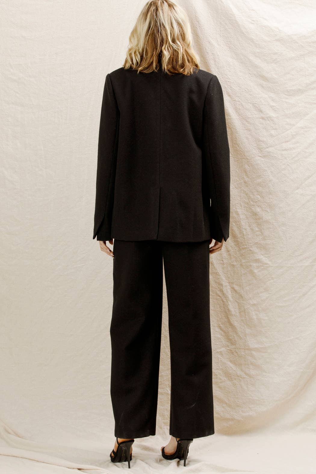 Black Wide Leg Suit Pants  for wholesale on Faire8