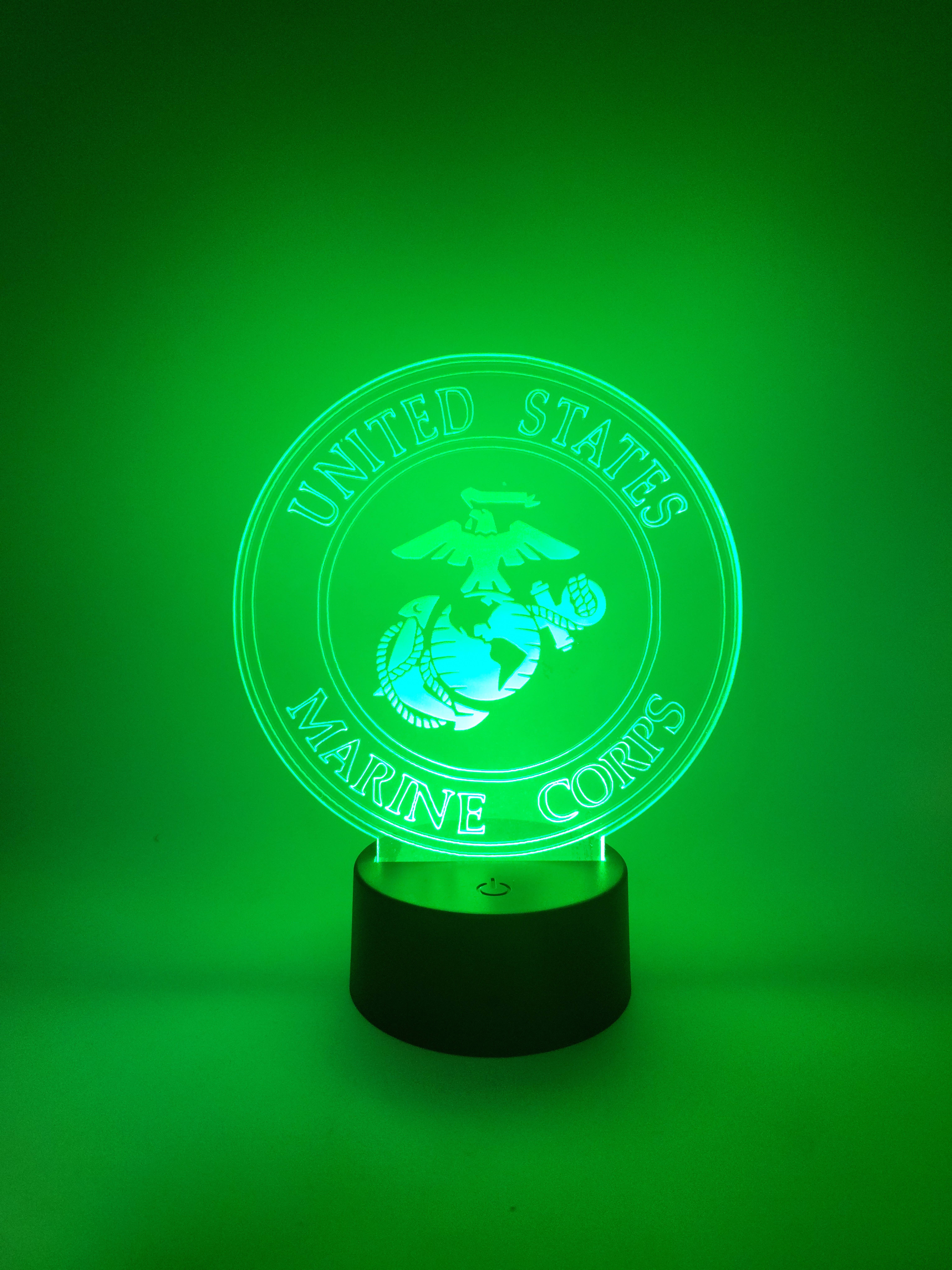 The 308 Collective - Wholesale Accent/Desk Lamp - Marine Corps Novelty Desktop LED Lamp | USMC Light Up Sign2