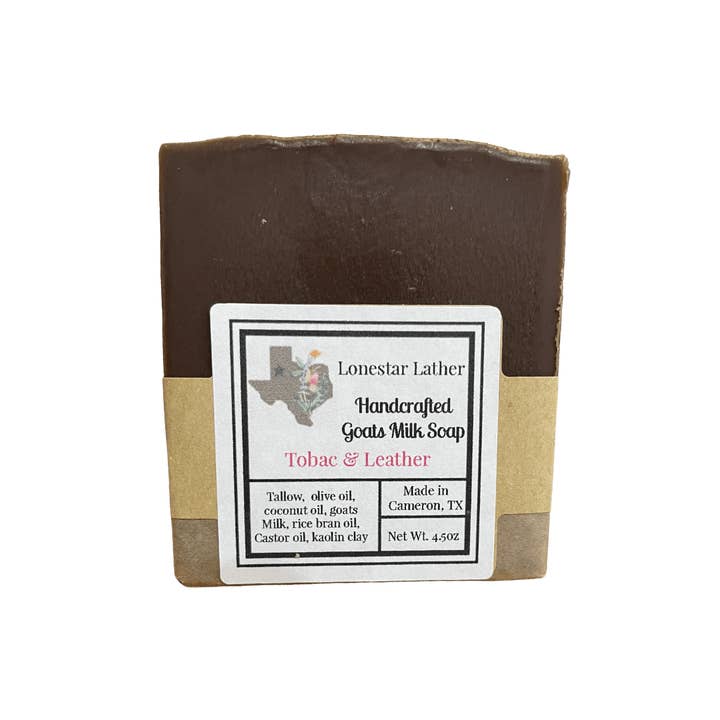 Lonestar Lather - Wholesale Bar Soap - Tobac & Leather - Goat Milk & Tallow Soap2