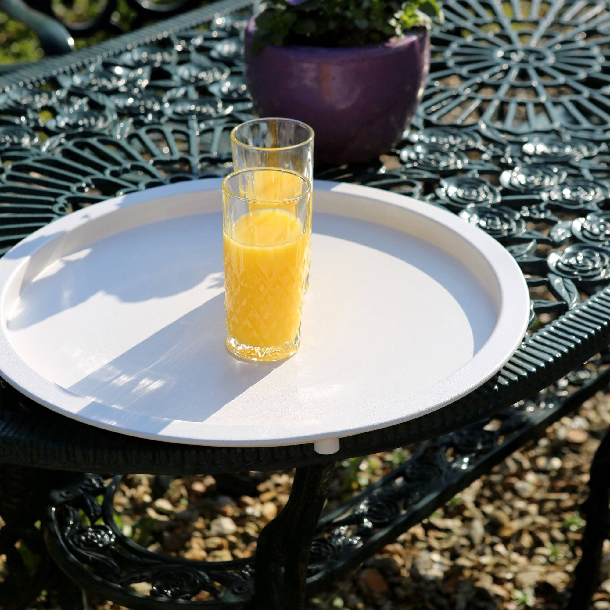 Rinkit Ltd – Großhandel Beistelltisch – Runder Tabletttisch aus Stahl – von Harbour Housewares9