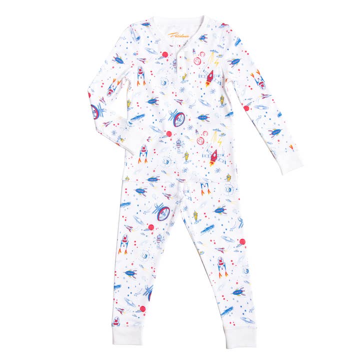 Petidoux - Wholesale Sleepwear Set - Kids - Rocket to Mars - Long Sleeve Pajamas