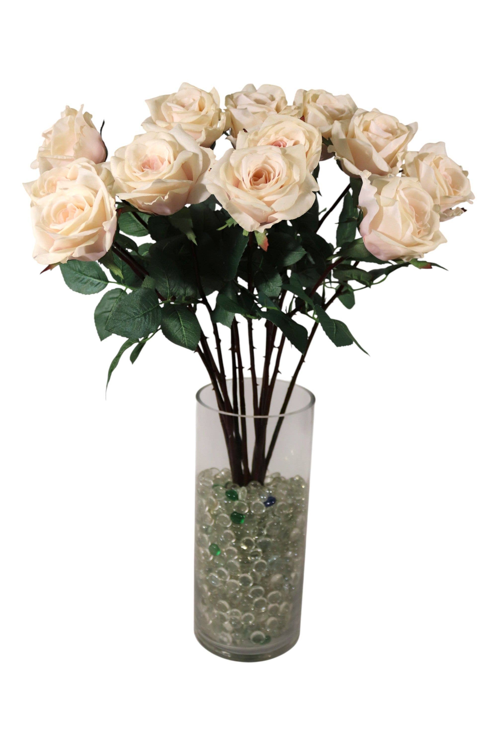 Larksilk - Wholesale Artificial Flowers - 27” Real Touch Pink Rose – 4” Diameter Artificial Flower2