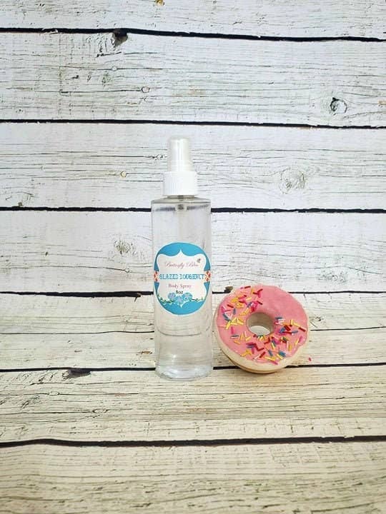 Glazed Doughnut Bakery Scented Body Mist and Spray for wholesale by Butterfly Bliss