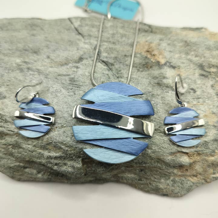 Captiva Blu Jewelry - Vendita all'ingrosso Orecchini pendenti - Orecchini Blu Chiaro & Scuro 396451