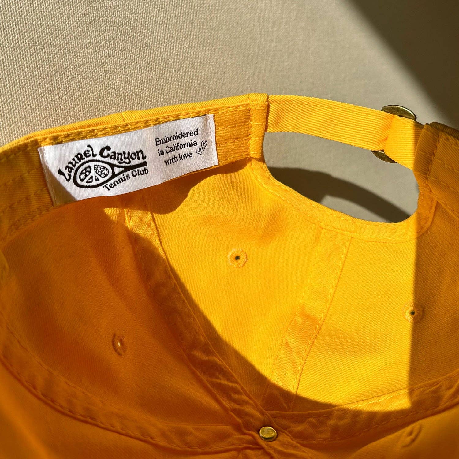 Laurel Canyon Tennis Club - Wholesale Baseball Cap - Unisex - Unisex Laurel Canyon Tennis Club Embroidered Cotton Tennis Hat in Mellow Yellow4