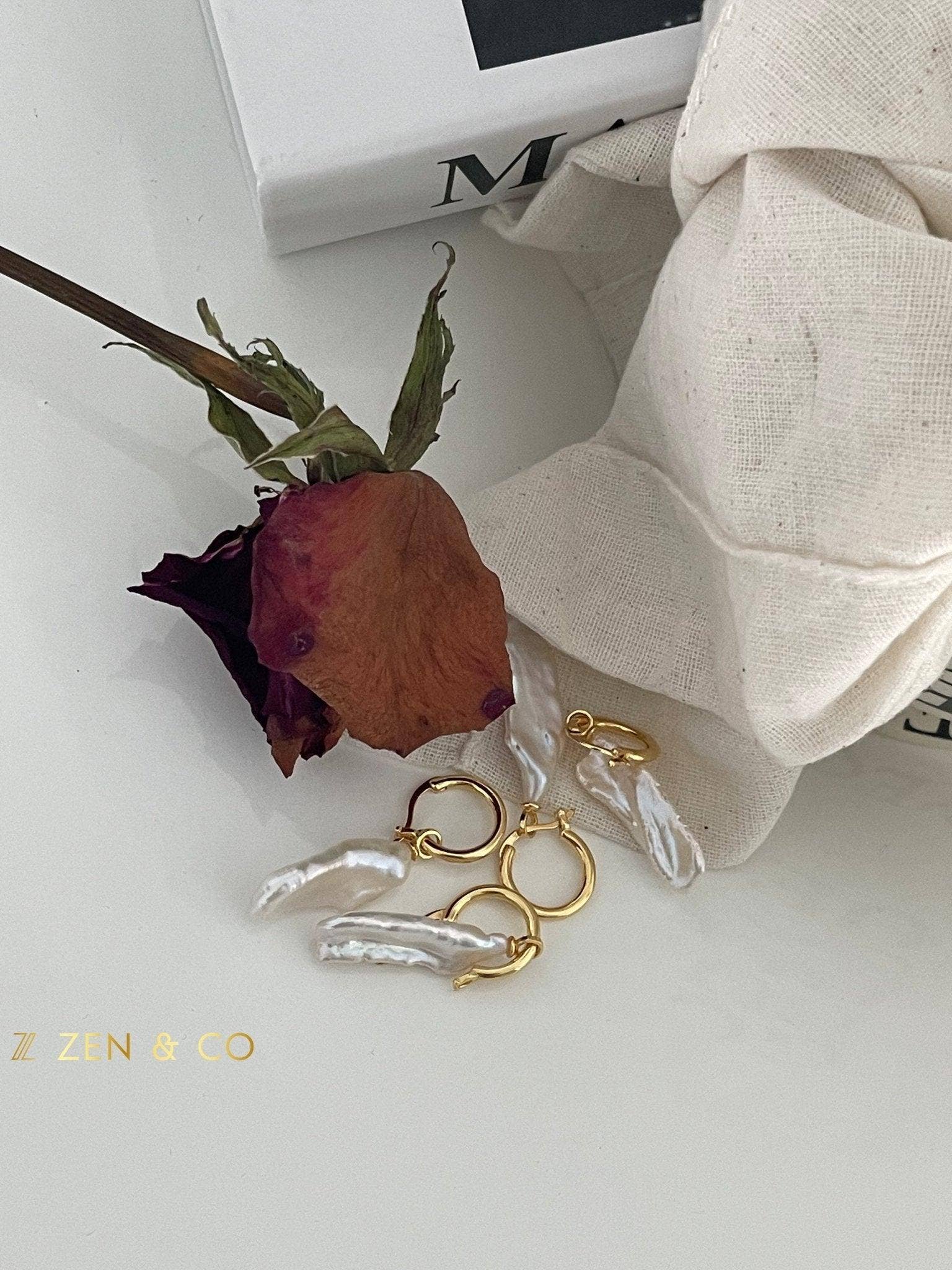 ZEN&CO Studio - Wholesale Dangle Earrings - HANNI Keshi Pearl drop earrings3