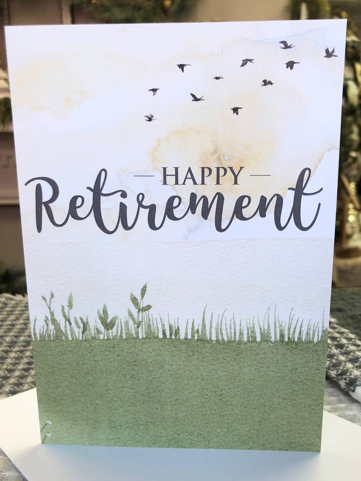 Happy Retirement - Card for wholesale by Old Soul Woodworking LLC