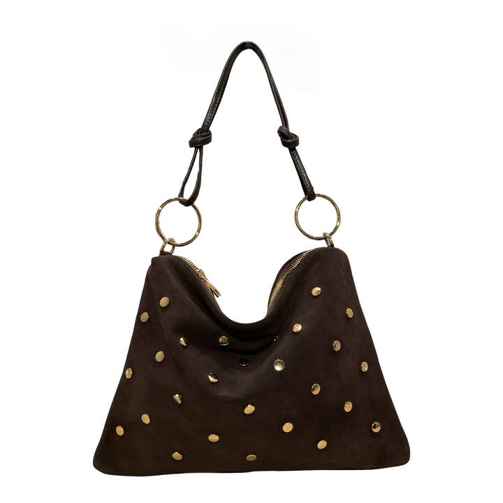 Studded Suede Leather Seko Bag for wholesale by Louisa lee