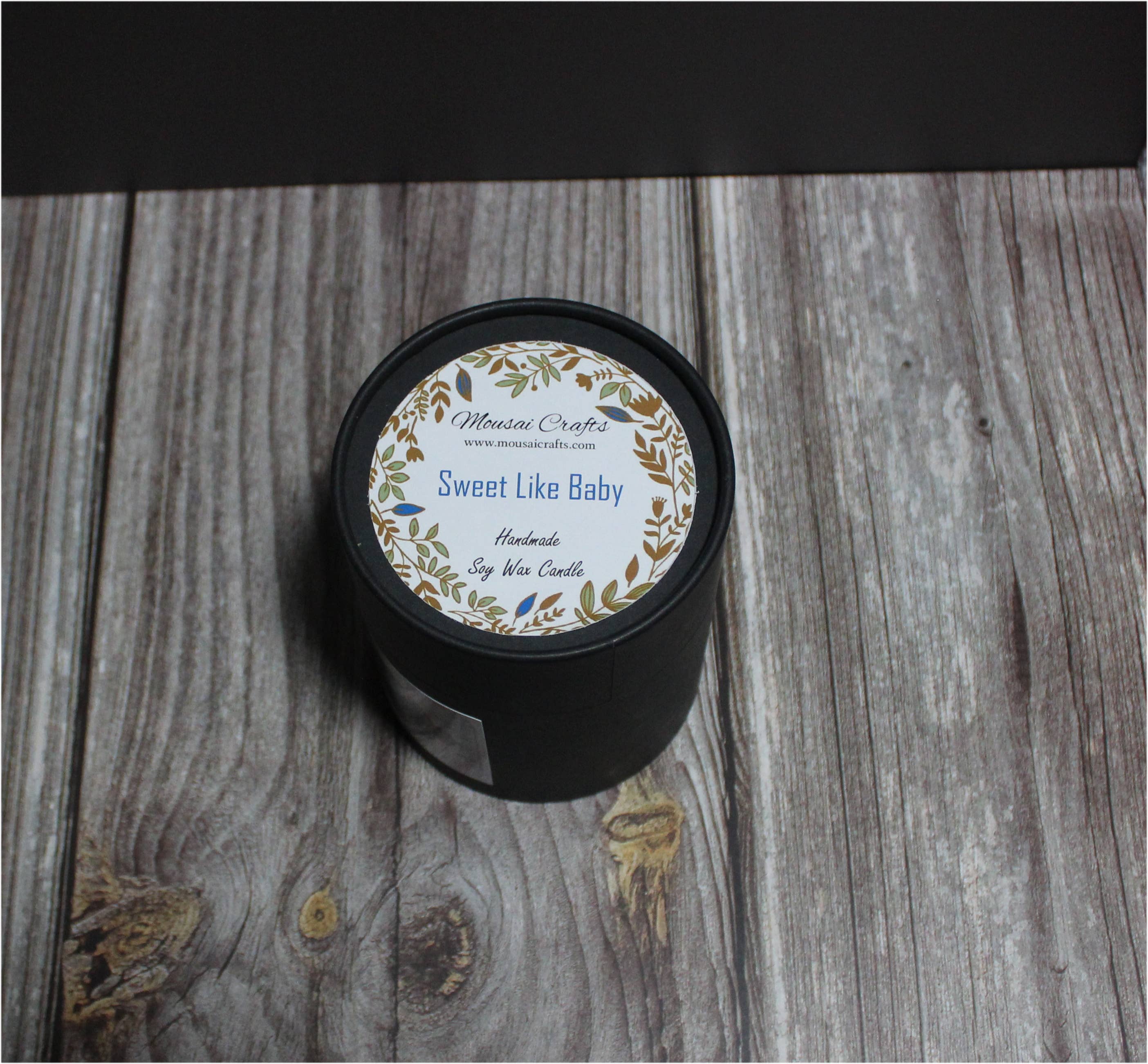 Mousai Crafts - Wholesale Jar/Filled Candle - Sweet Like Baby 8.5oz Soy Wax Candle6