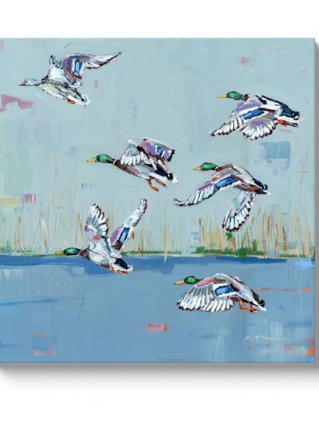 "Coastal Mallards" canvas print for wholesale by Chelsea McShane Art