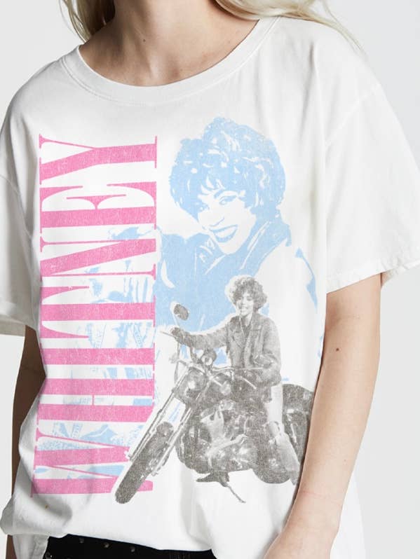 WHITNEY HOUSTON MOTO OVERSIZED TEE for wholesale by Prince Peter Collection