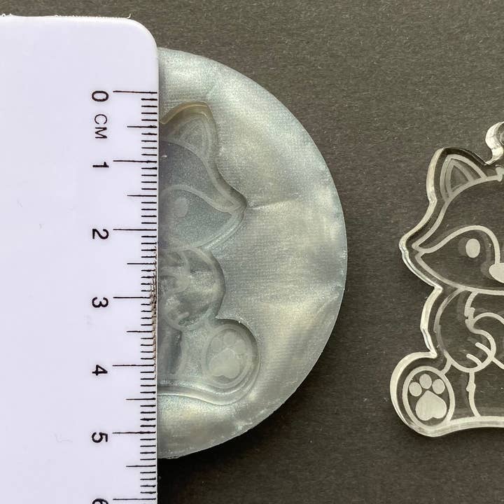 Fox Holding Love Heart Keyring Silicone Mould for wholesale by EllaRaeMouldsVinyls