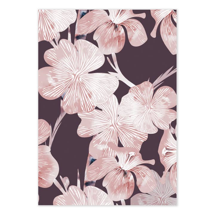 Mauve Moment Botaniskt tryck för wholesale av Ellisimo