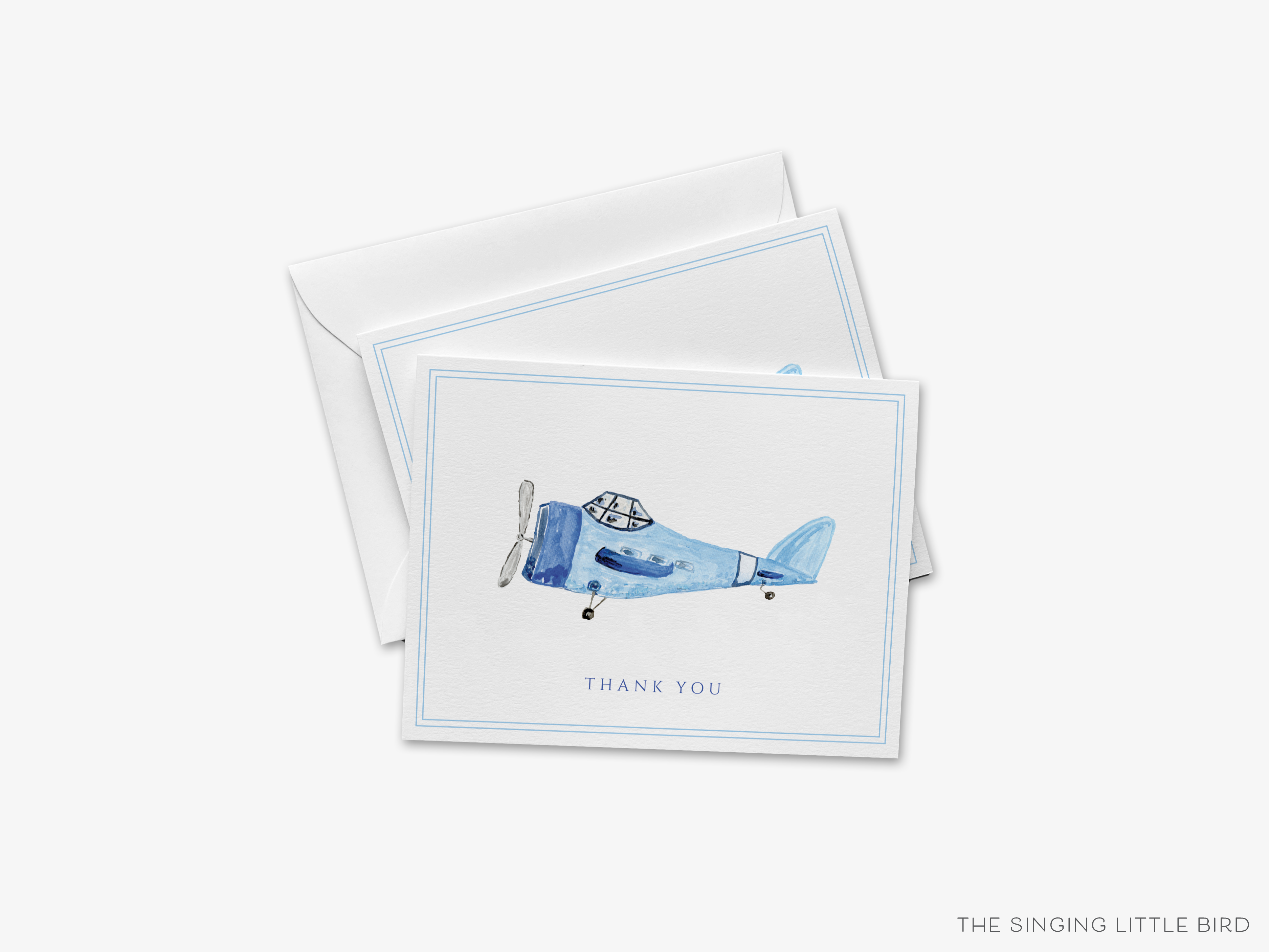 Liesel Anne Studios - Wholesale Thank You Card - Vintage Airplane Thank You Cards [individually packaged]1