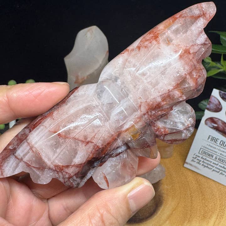 The 7 Directions - Wholesale Spiritual Stone/Crystal - 5 pc fire quartz flame bear butterfly spider F4204