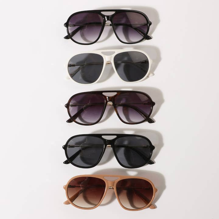 ASSORTED COLOR Round Shape Tined Thin Leg Fashion Sunglasses for wholesale on Faire