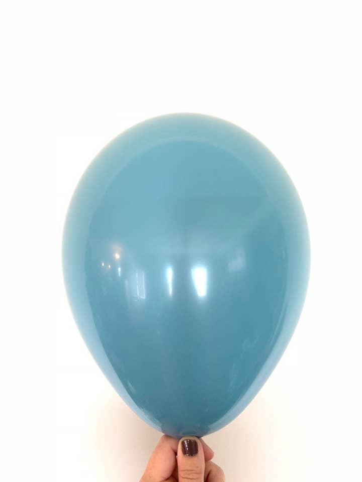 Dusty Blue Balloons | Set of 10 Latex Balloons for wholesale by Hullaballoons