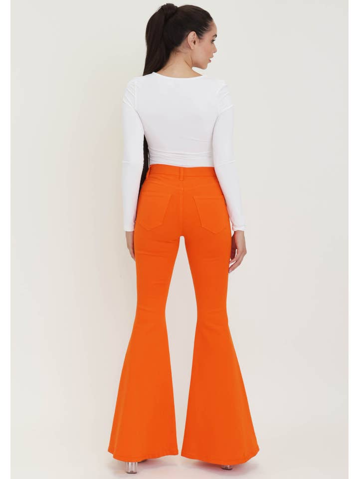 Flame MID RISE 5 POCKET COLOR FLARE JEANS for wholesale on Faire5