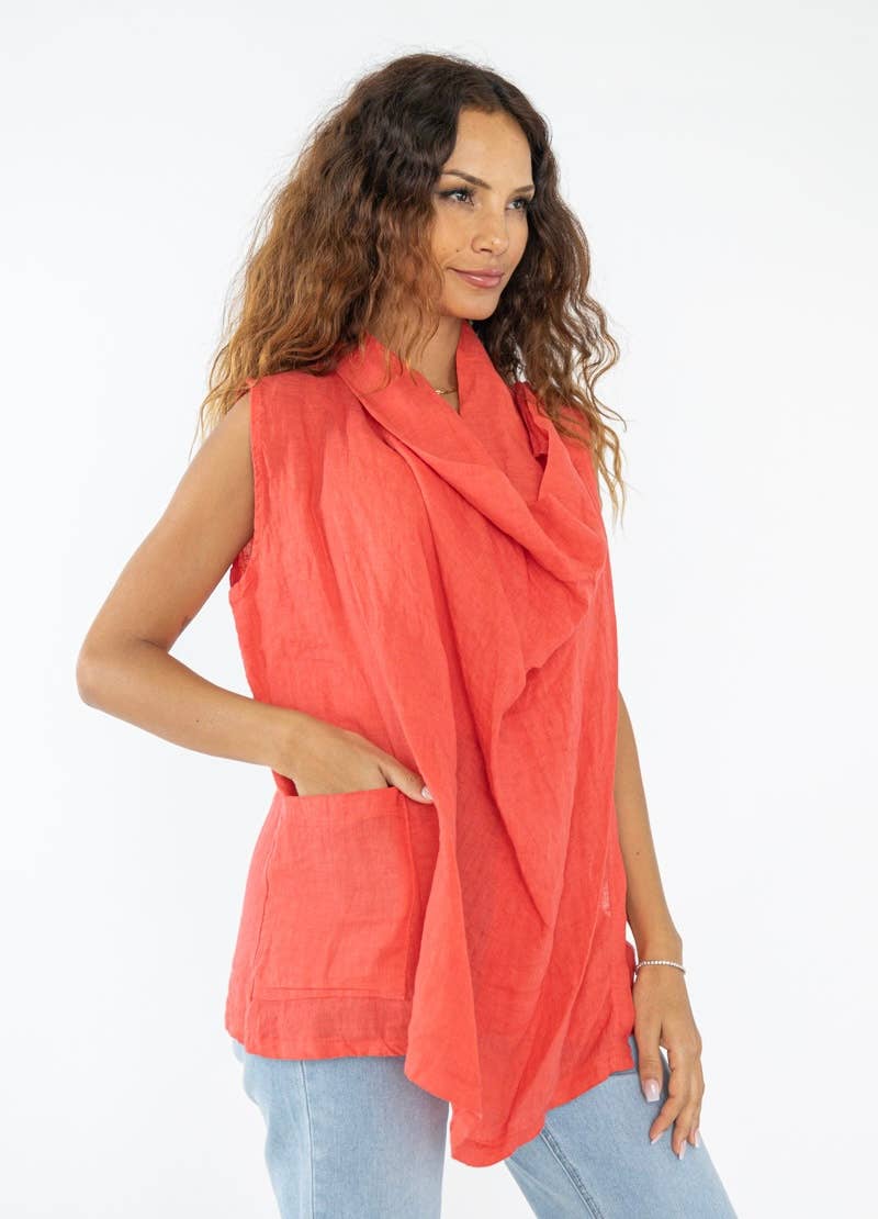 LINEN & COTTON HOUSE – Großhandel Oberbekleidungsweste – Damen – WESTE AUS LEINEN 5172 BESTSELLER FRÜHLINGS- UND SOMMERKLEIDUNG 8