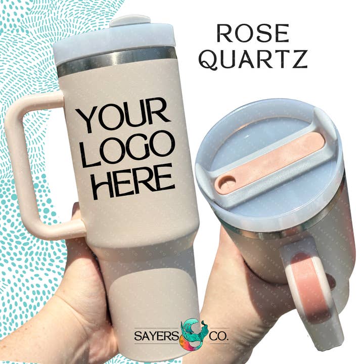 Sayers & Co. - Wholesale Insulated Mug/Tumbler - CUSTOM DECAL LOGO- 40 oz Double Walled Screw Matte Tumbler17