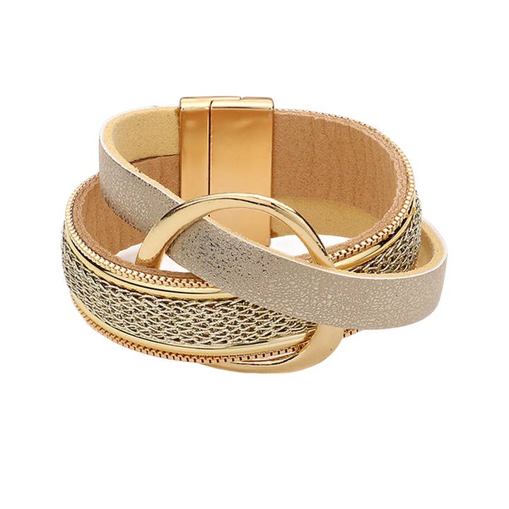 Embellish Your Life - Wholesale Woven/Braided Bracelet - Wrap It Up Magnetic Bracelet