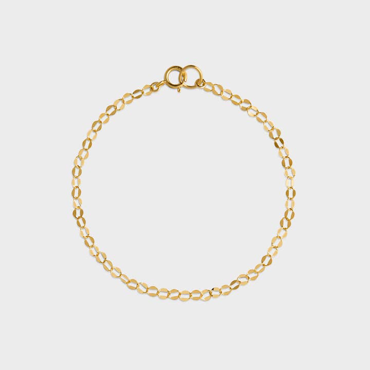 Flat Hammered Shiny Cable Bracelet for wholesale by Thesis of Alexandria