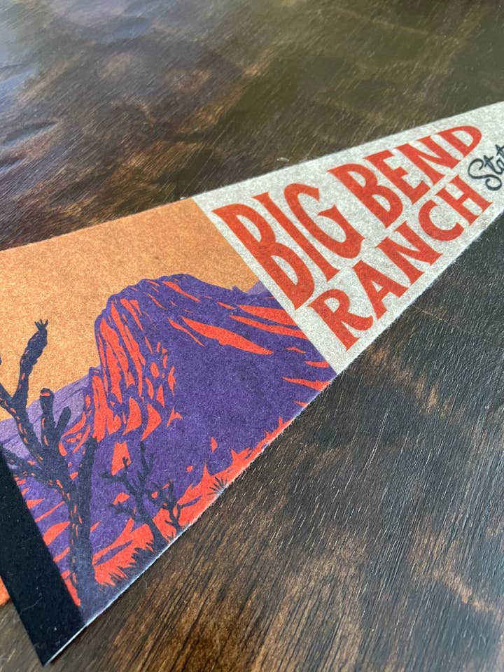 Big Bend Ranch State Park Pennant for wholesale by M.A.D. Spirit
