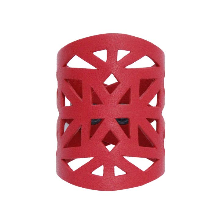 Manchette in pelle rossa - Sevsevad per la vendita all'ingrosso da parte di SEV SEVAD