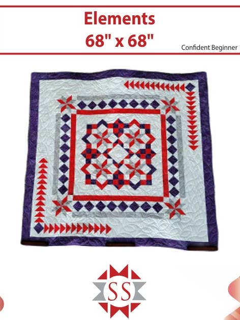 Elements- Traditionally pieced quilt pattern for wholesale by Sarah's Softies