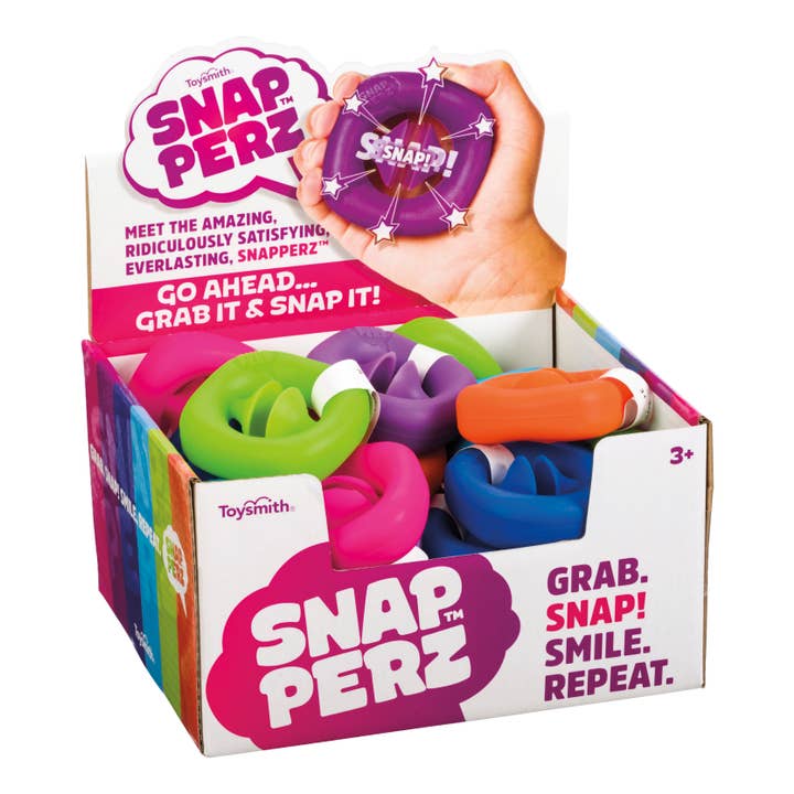 Toysmith - Wholesale Fidget Toy - Kids - Snapperz Fidget Toy, Display Of 24, Assorted Colors
