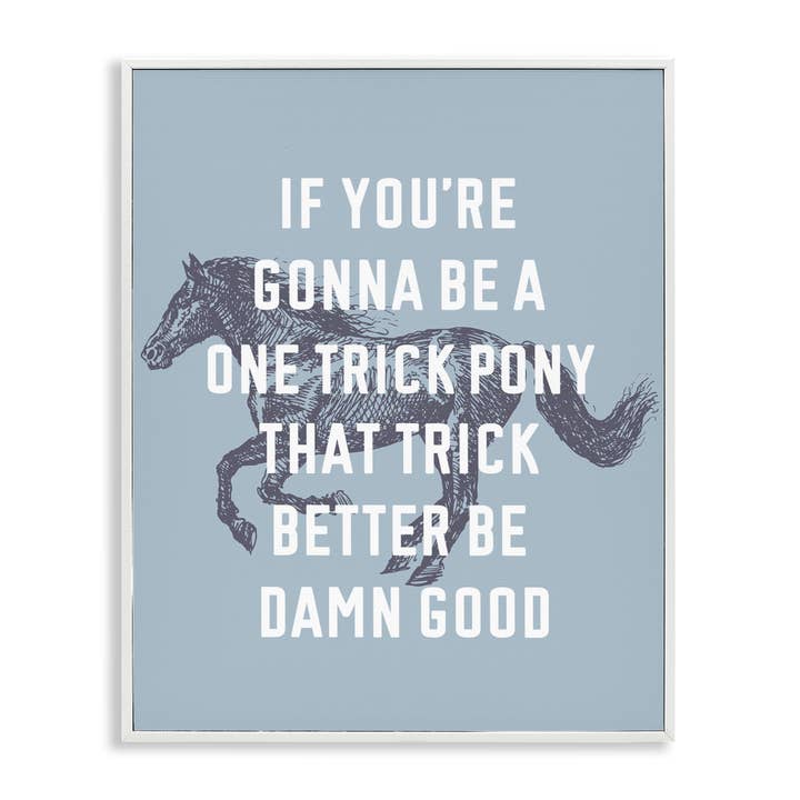 Stupell Industries - Wholesale Wall Decor - Kids & Baby - One Trick Pony Phrase Framed Art18