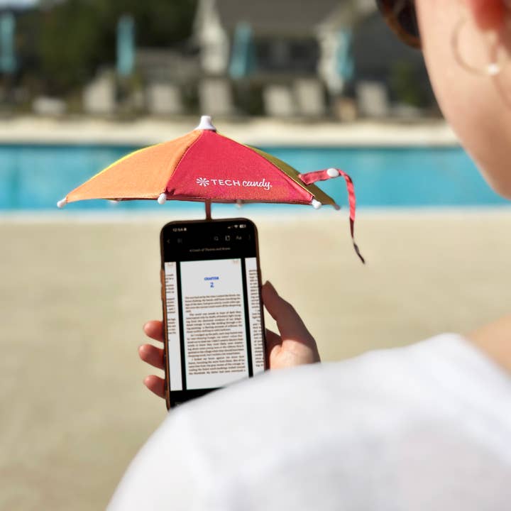 Tech Candy - Wholesale Phone/Tablet Stand - Screen Shade Magnetic Phone Umbrella : Pink/Orange/Yellow