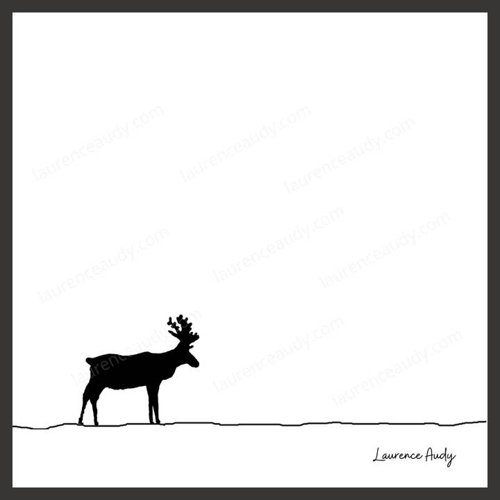Display minimalist drawing Caribou 01 for wholesale by LAURENCE AUDY CROQUIS