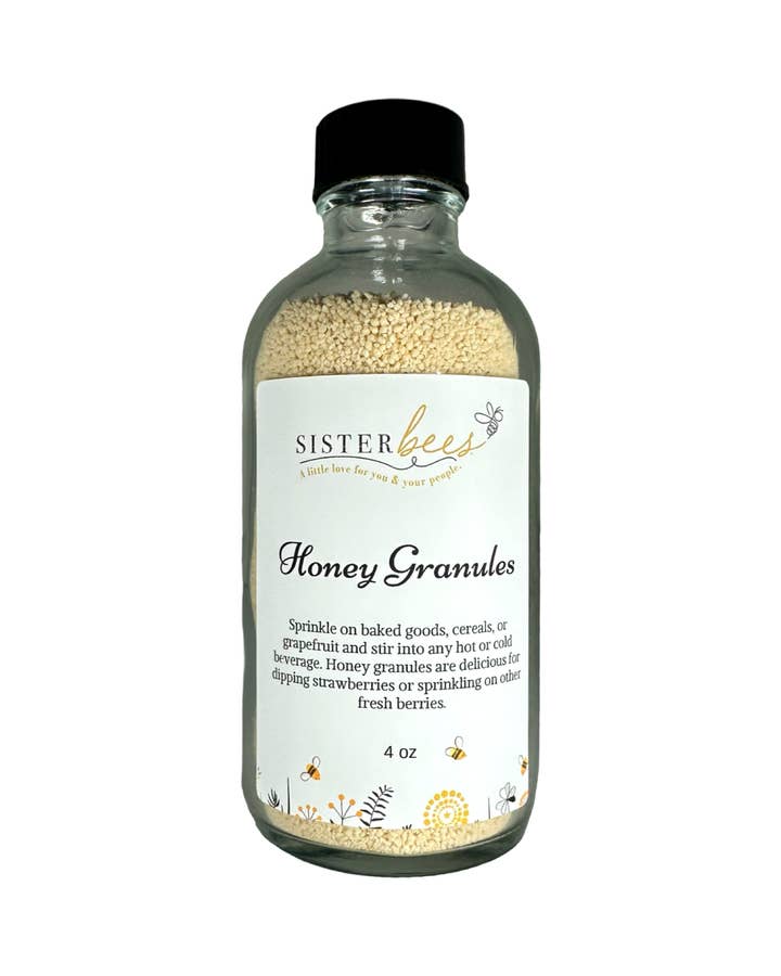 Honey Granules- 4 oz for wholesale by Sister Bees LLC